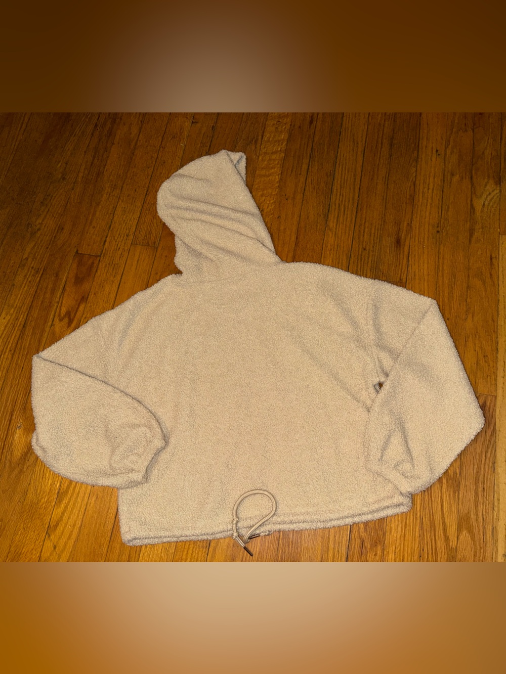 Cozy Cream Sherpa Hoodie Sweater and short set  for Women